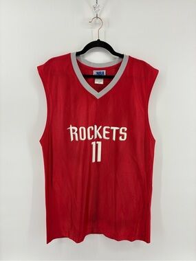 NBA Rockets Yao #11 Red Basketball Jersey with Gray Trim Fandom Sporty